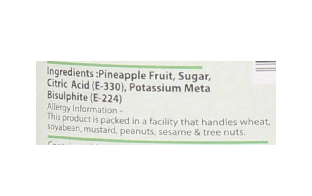 New Tree Fruit Meal Dried Pineapple   Glass Jar  250 grams